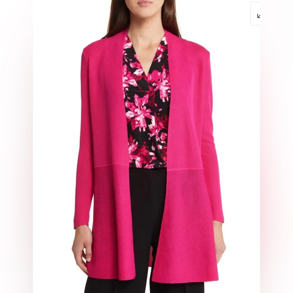 NWT Anne Klein Monterey Cardigan - Amaranth- Large
